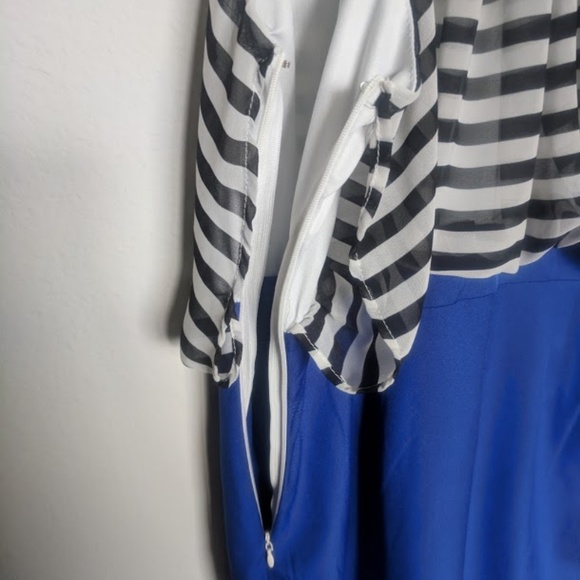 JusFab/Double Zero Stripe Blouson Dress- Size S - Picture 8 of 8